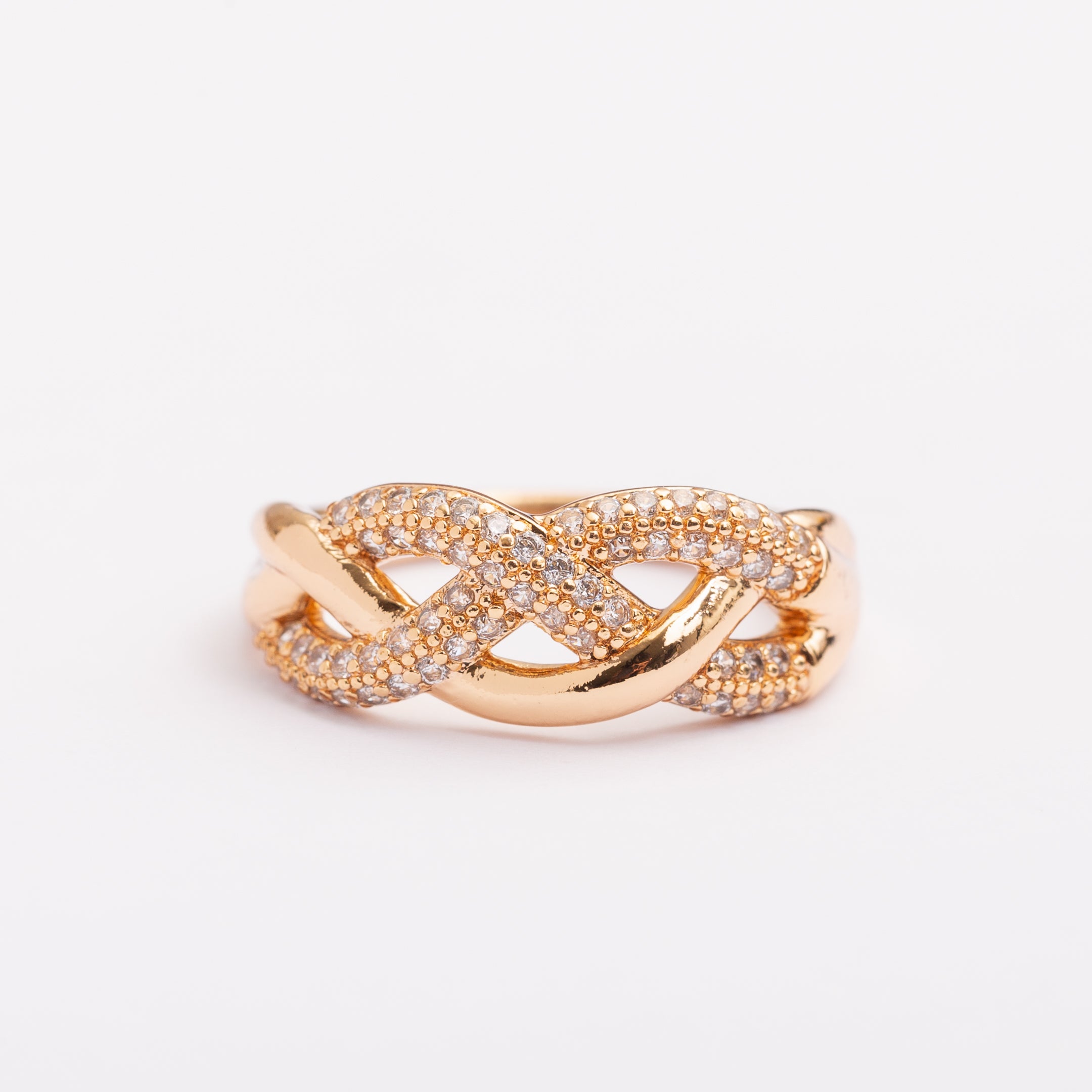 Bague Or-Line en plaqué or avec une finition dorée