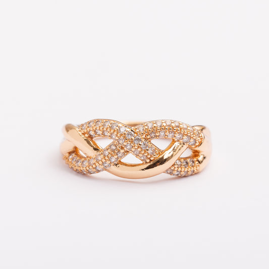 Bague Or-Line en plaqué or avec une finition dorée