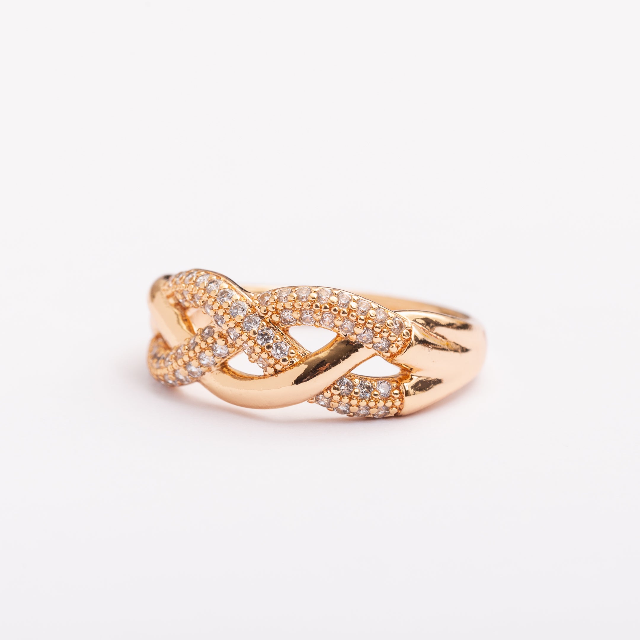 Bague Or-Line en plaqué or avec une finition dorée