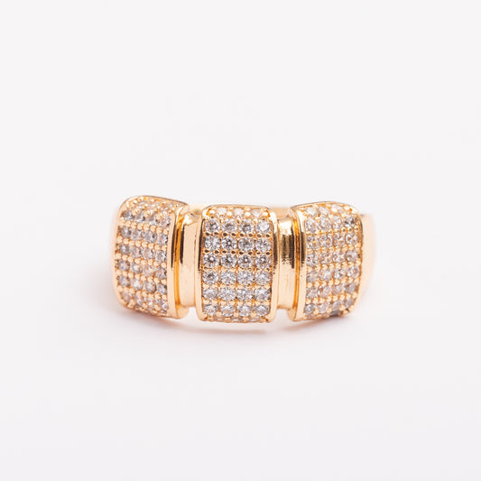 Bague Or-Line en plaqué or avec une finition dorée