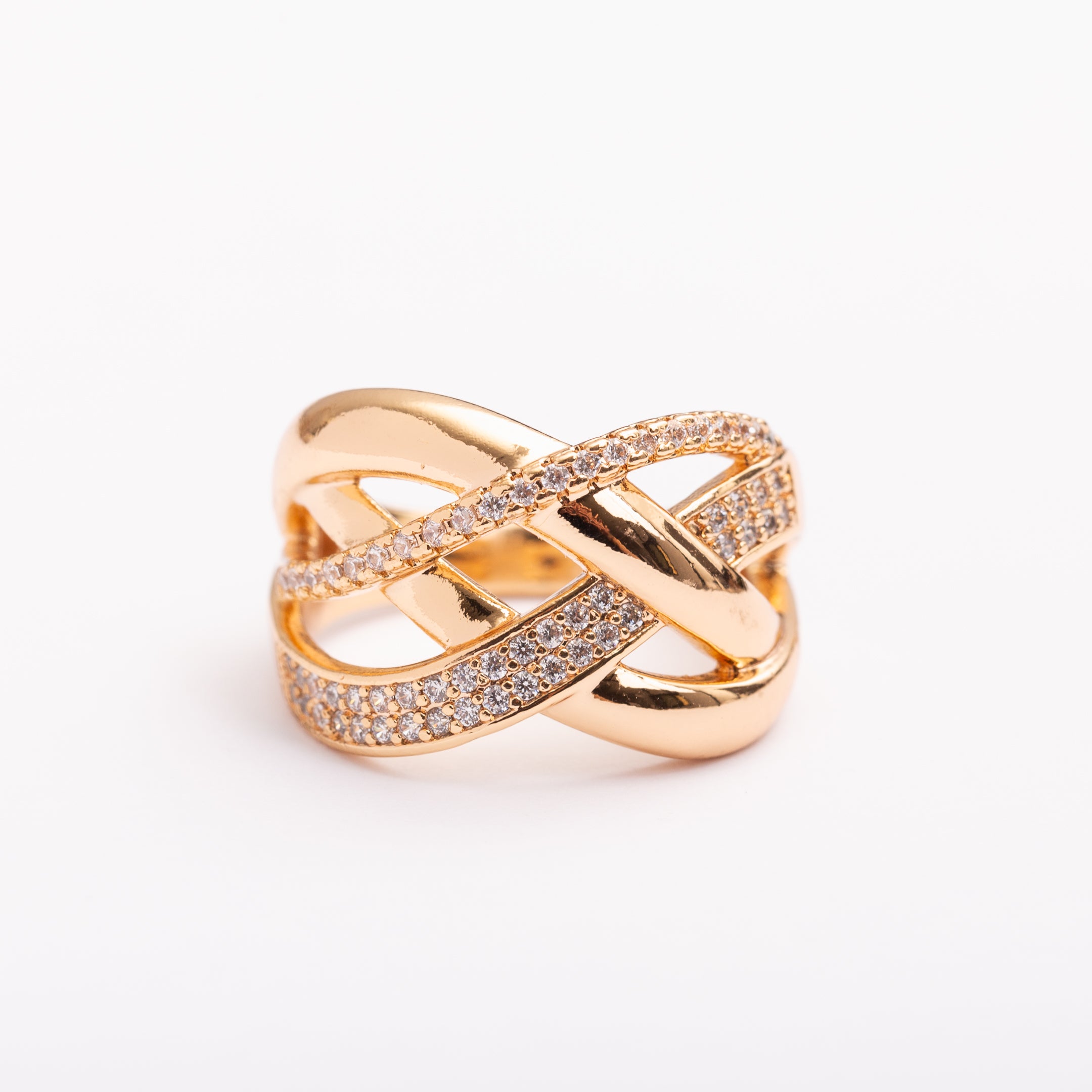 Bague Or-Line en plaqué or avec une finition dorée