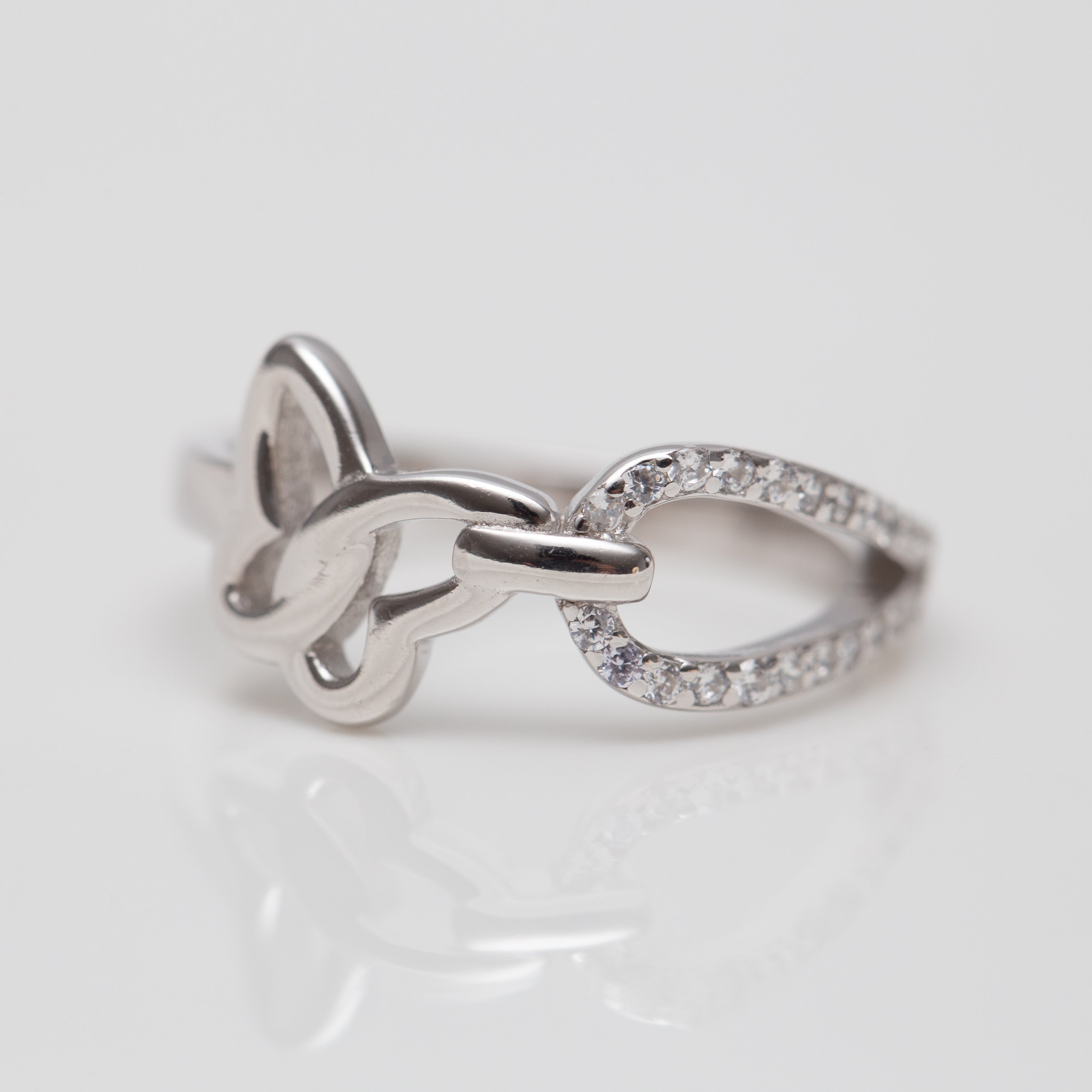 Bague Argent Rhodié Garanti tif papillon
