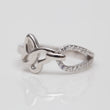 Bague Argent Rhodié Garanti tif papillon