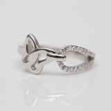 Bague Argent Rhodié Garanti tif papillon