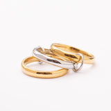 Bague Alliance Triplée en acier inoxydable garantie