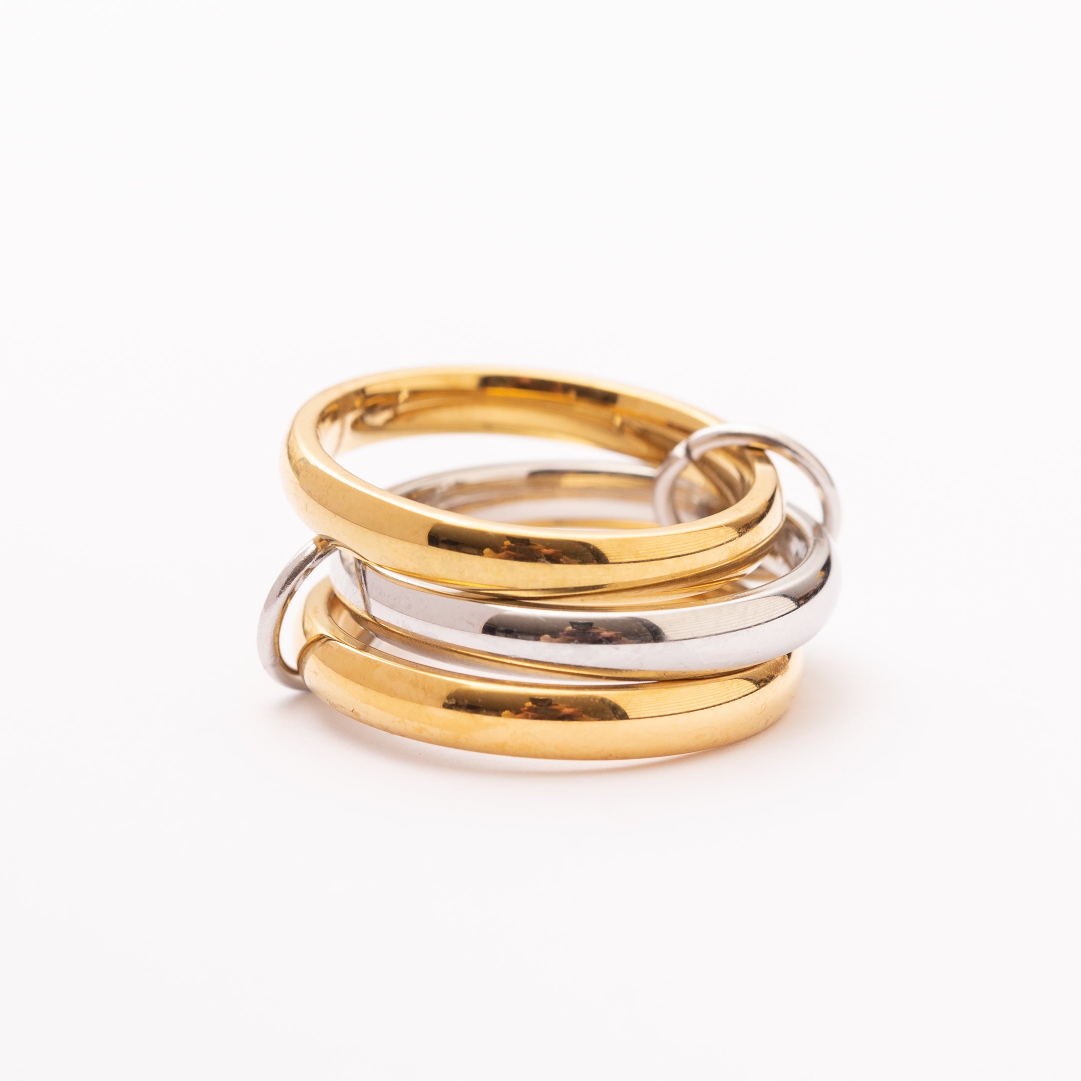 Bague Alliance Triplée en acier inoxydable garantie