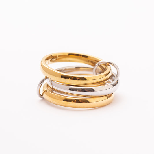Bague Alliance Triplée en acier inoxydable garantie