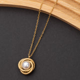 Collier Nœud d'amour Algérien Perlé en acier inoxydable garanti
