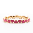 Bague xp tendance anneau plaqué Or Xuping  émaillé cœur rose