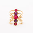 Bague Liaison en acier inoxydable garantie - Pierre Améthyste