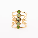 Bague Liaison en acier inoxydable garantie - Pierre Turquoise Africaine