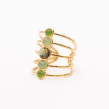 Bague Liaison en acier inoxydable garantie - Pierre Turquoise Africaine