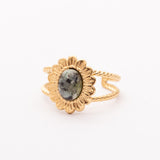 Bague Liaison en acier inoxydable garantie - Pierre Turquoise Africaine