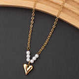 Collier Élora en acier inoxydable garanti - Perles Synthétiques