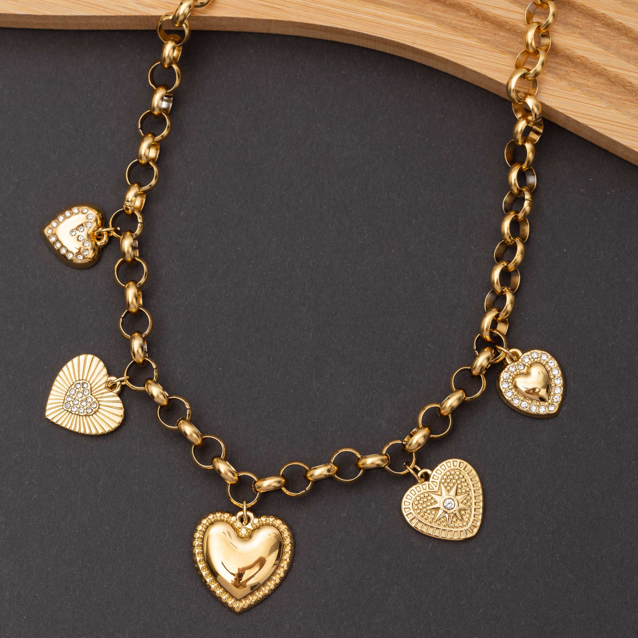 Collier Hearts en acier inoxydable garanti