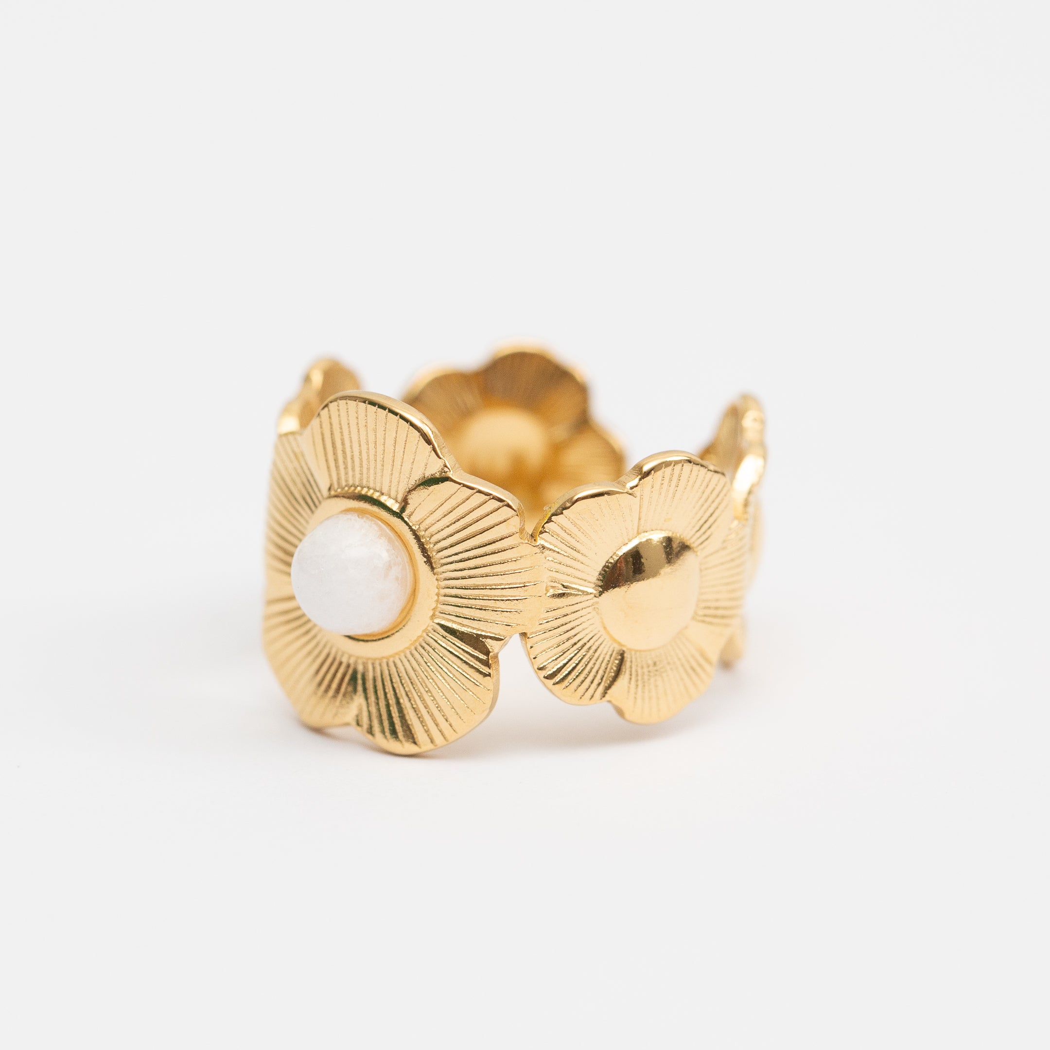 Bague en acier tendance - Taille standard