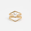 Bague en acier tendance - Taille standard