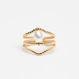 Bague en acier tendance - Taille standard