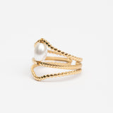 Bague en acier tendance - Taille standard