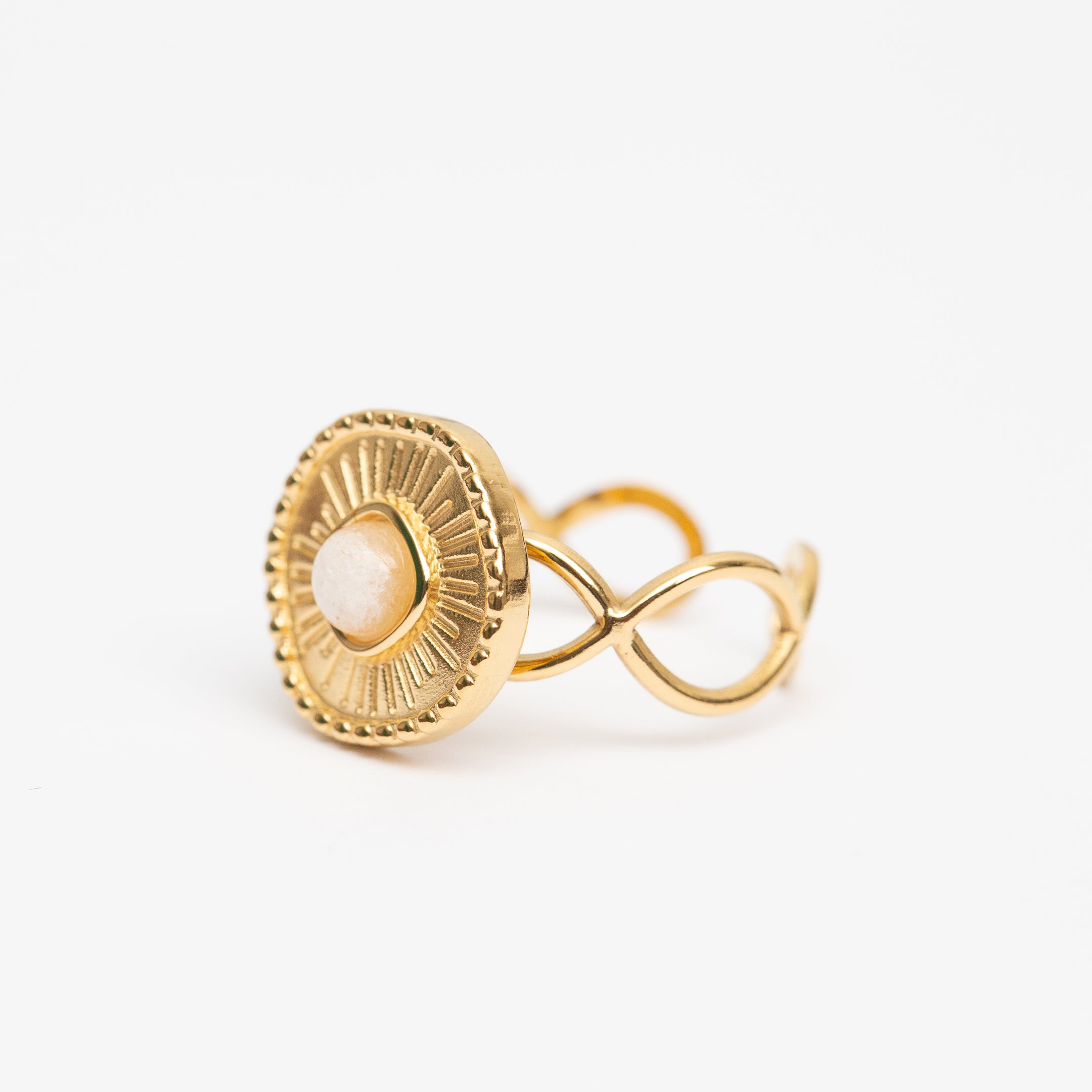 Bague en acier tendance - Taille standard