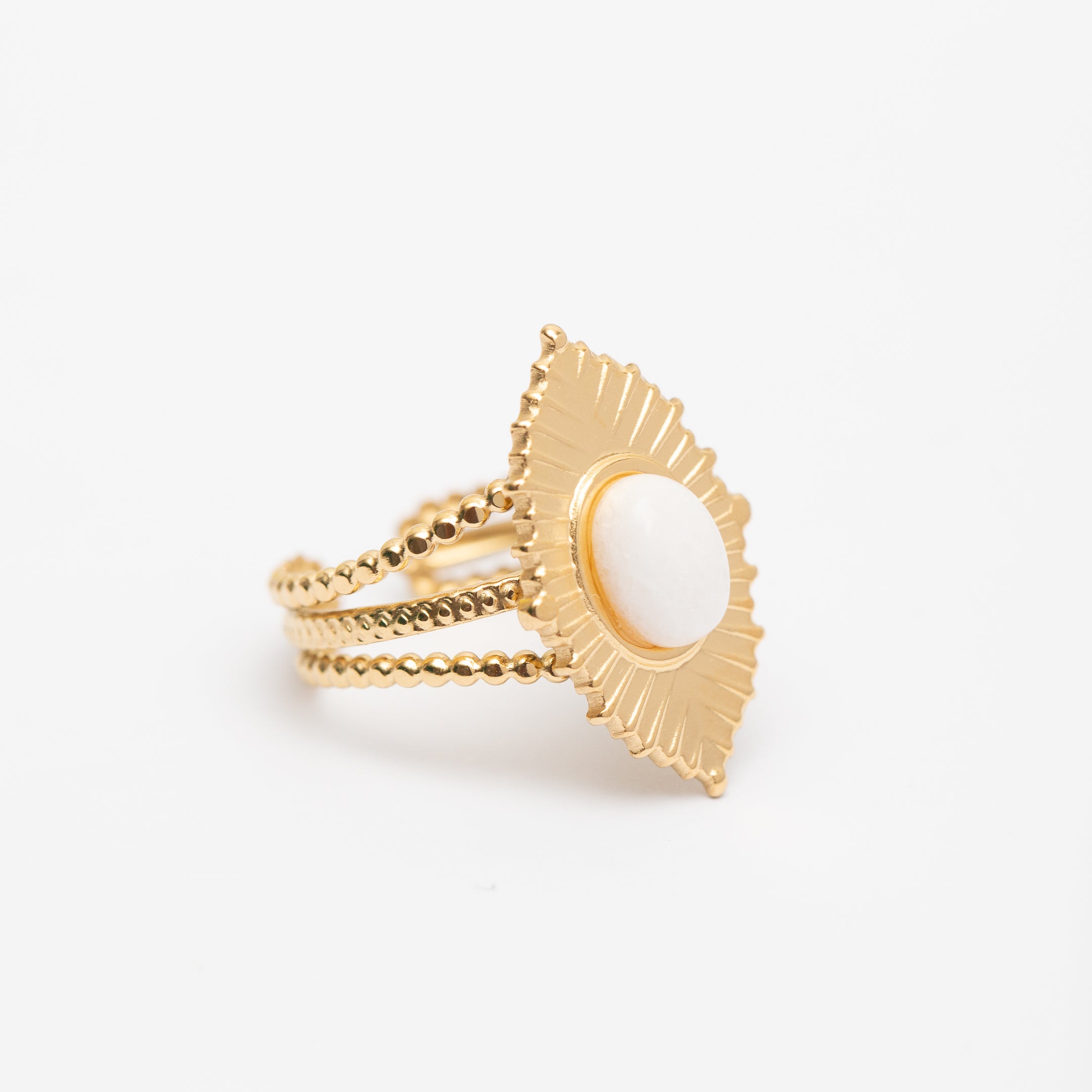 Bague en acier tendance - Taille standard