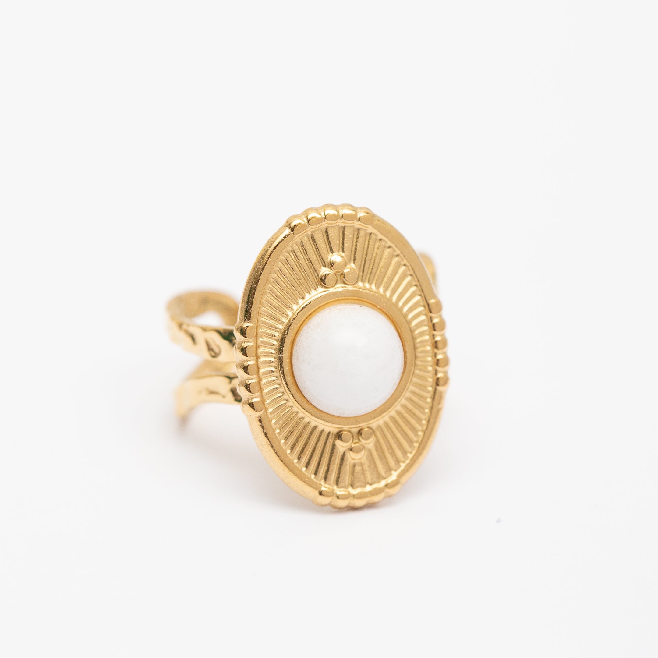 Bague en acier tendance - Taille standard