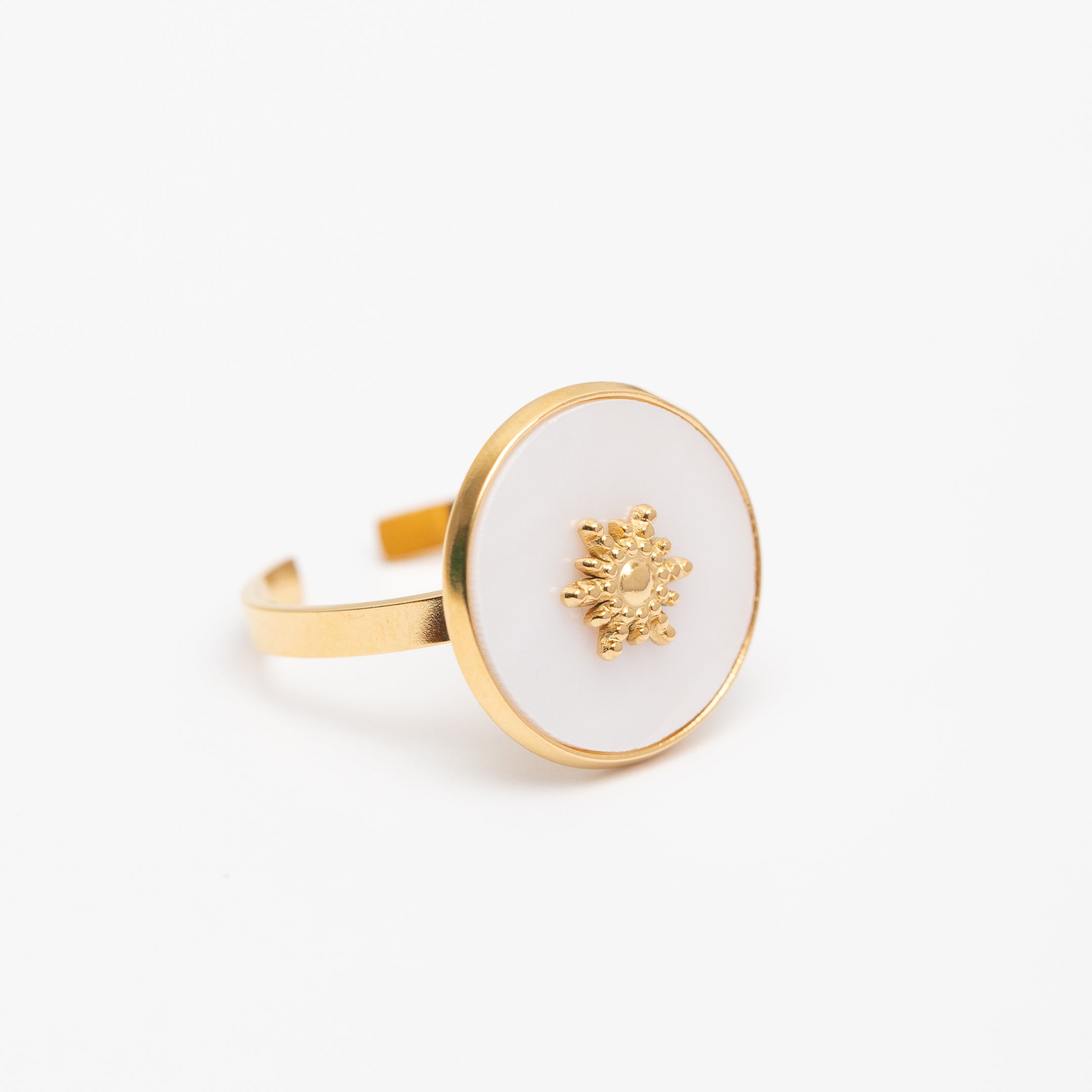Bague en acier tendance - Taille standard