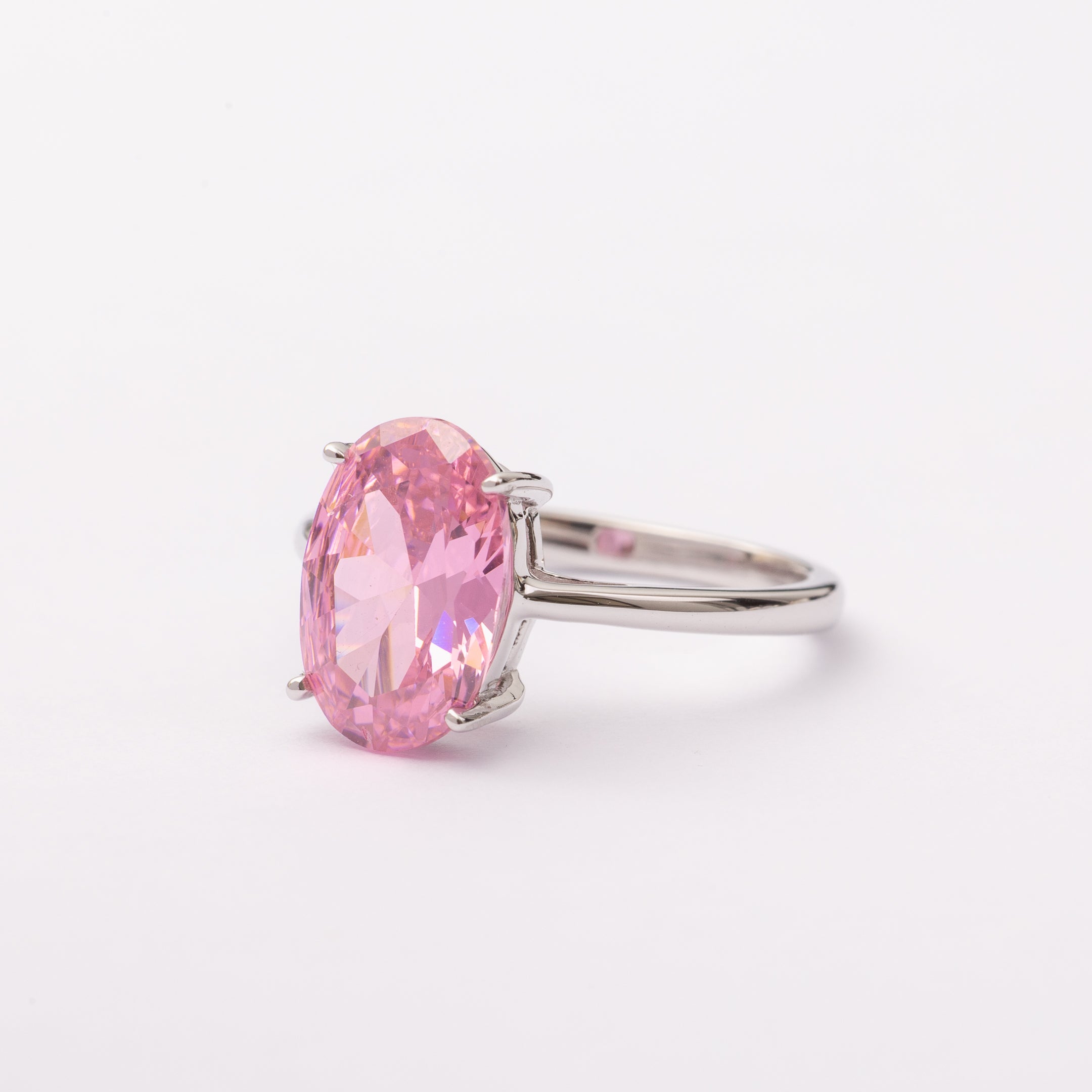 Bague Pink en argent rhodiée garantie