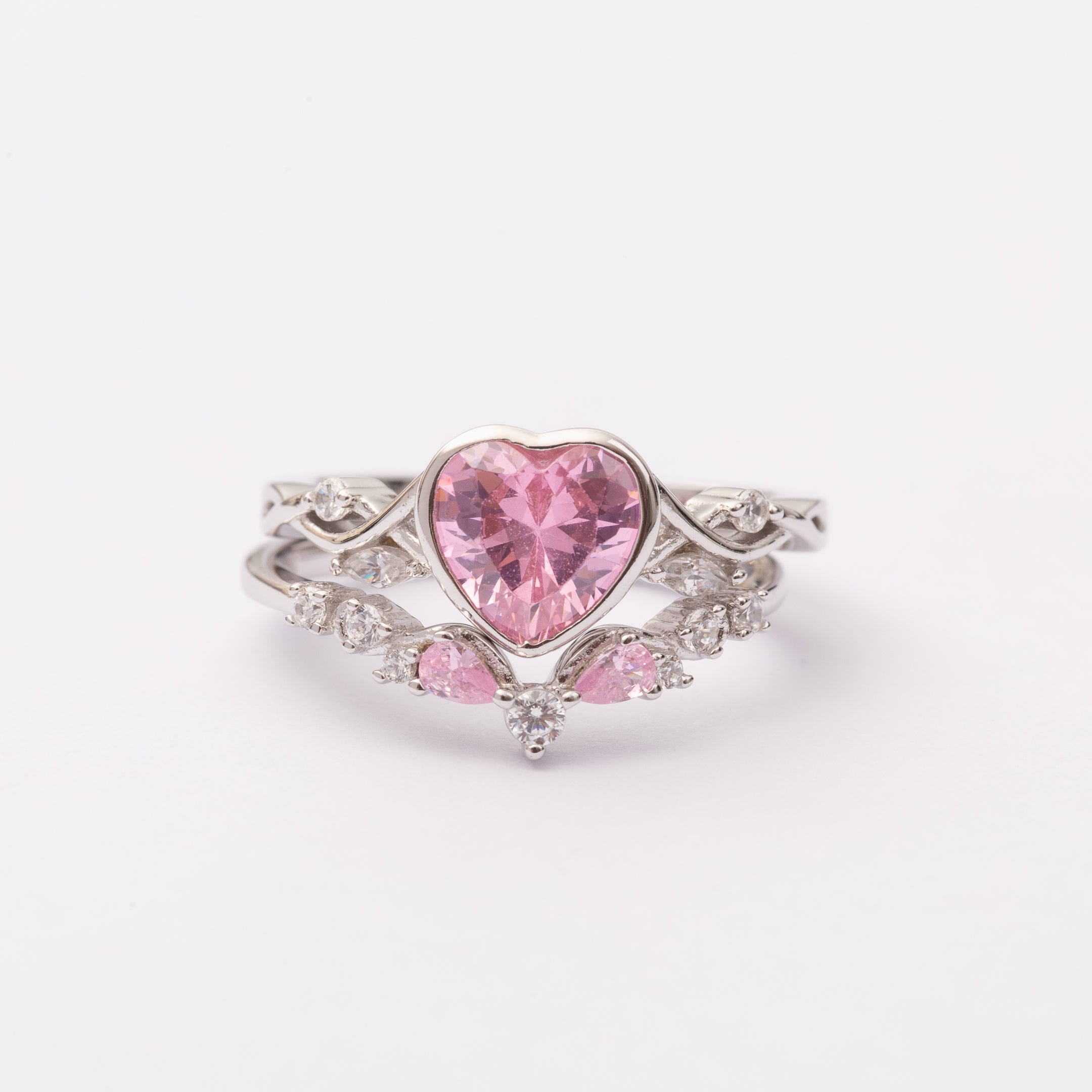 Bague Rosa en argent rhodiée garantie