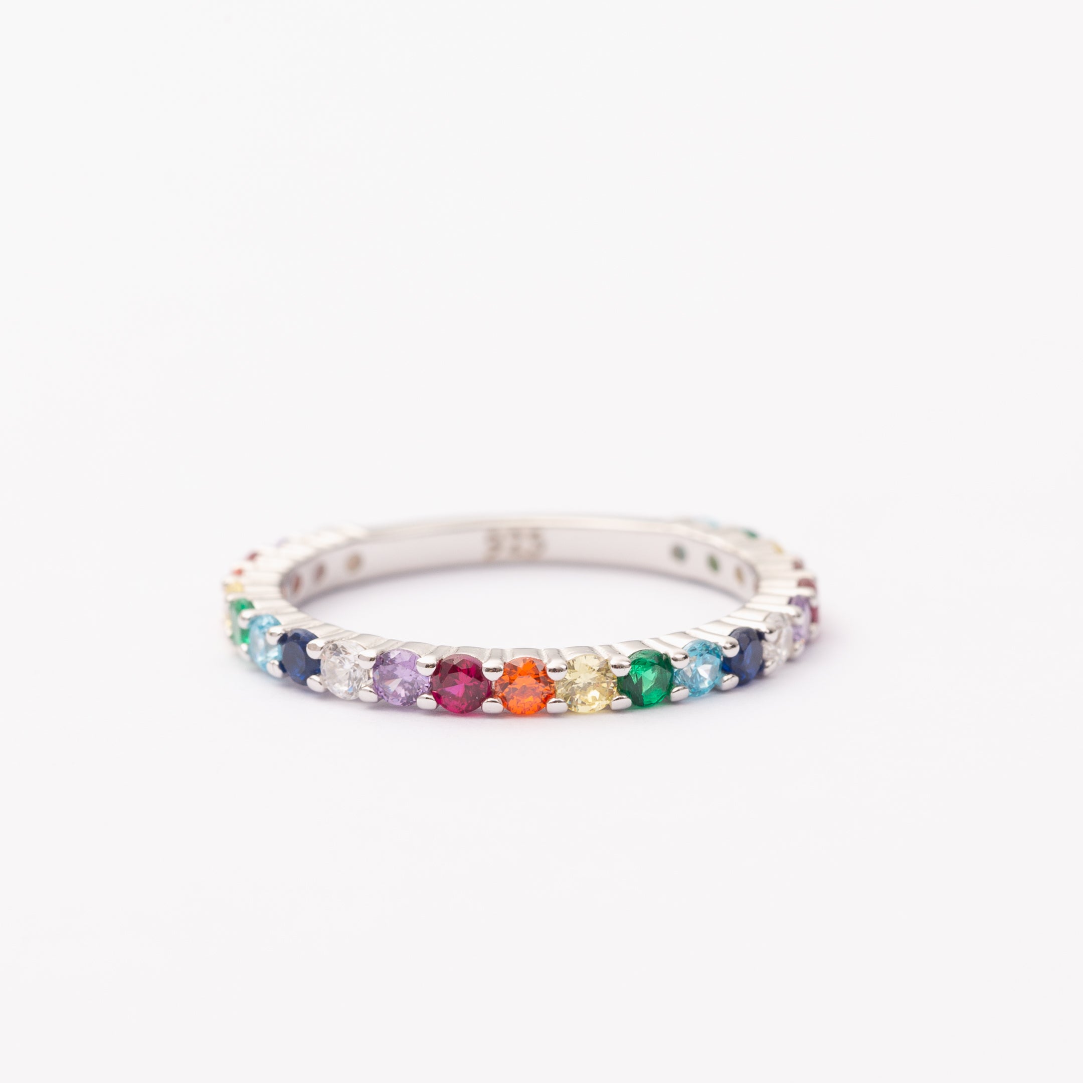Bague Lumiris en argent rhodiée garantie