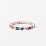 Bague Lumiris en argent rhodiée garantie