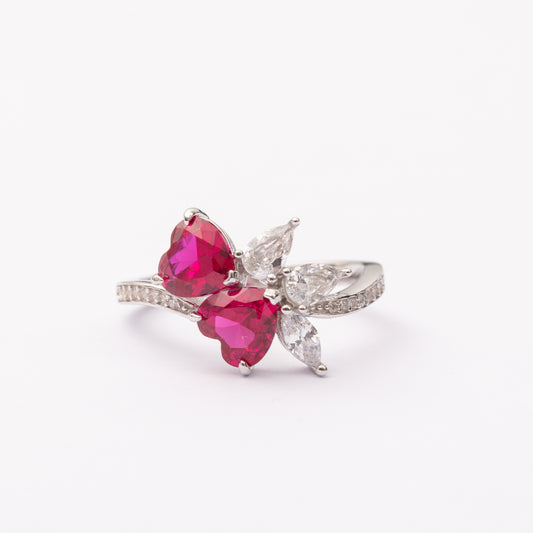 Bague Amorina en argent rhodiée garantie