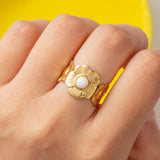 Bague en acier tendance - Taille standard