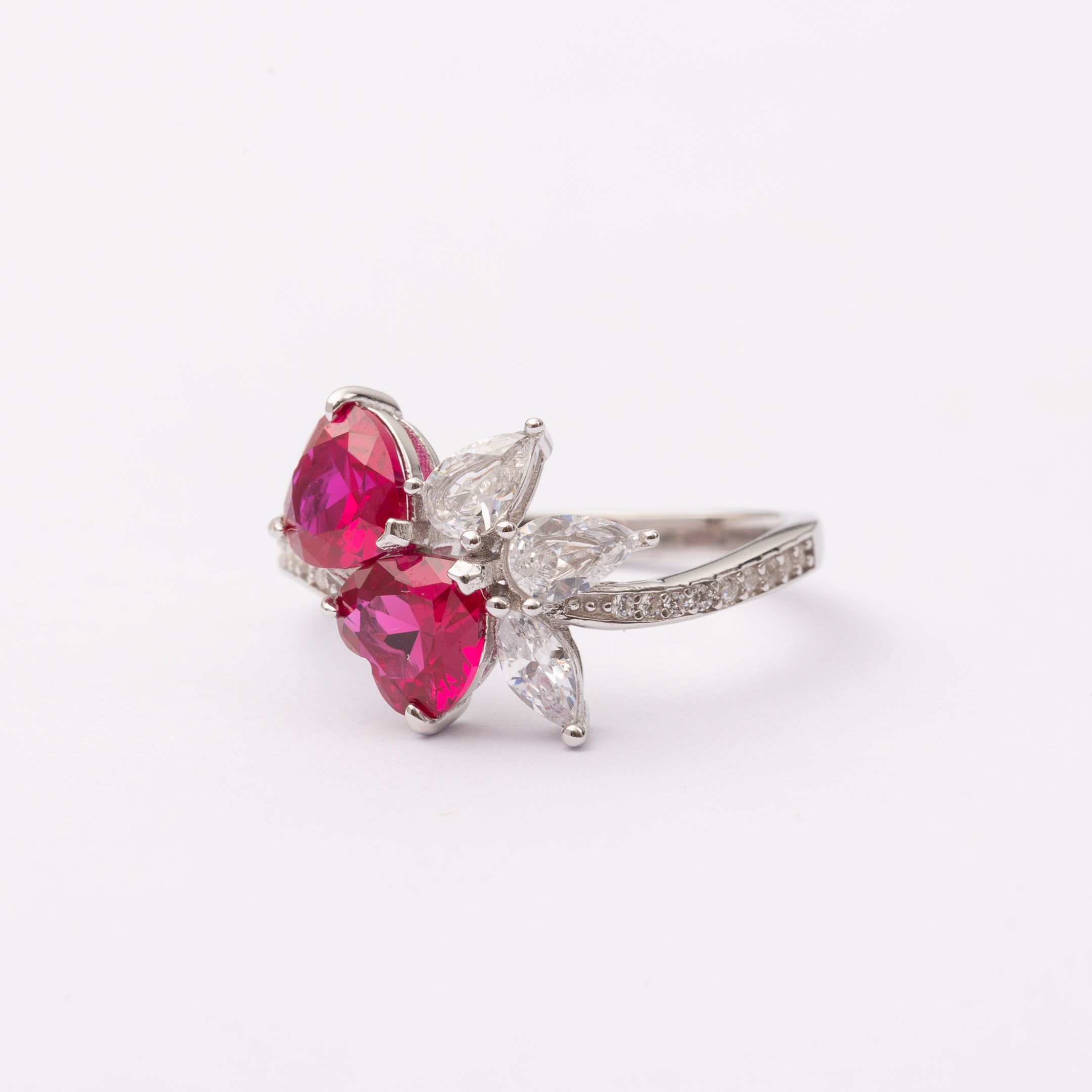 Bague Amorina en argent rhodiée garantie
