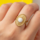 Bague en acier tendance - Taille standard