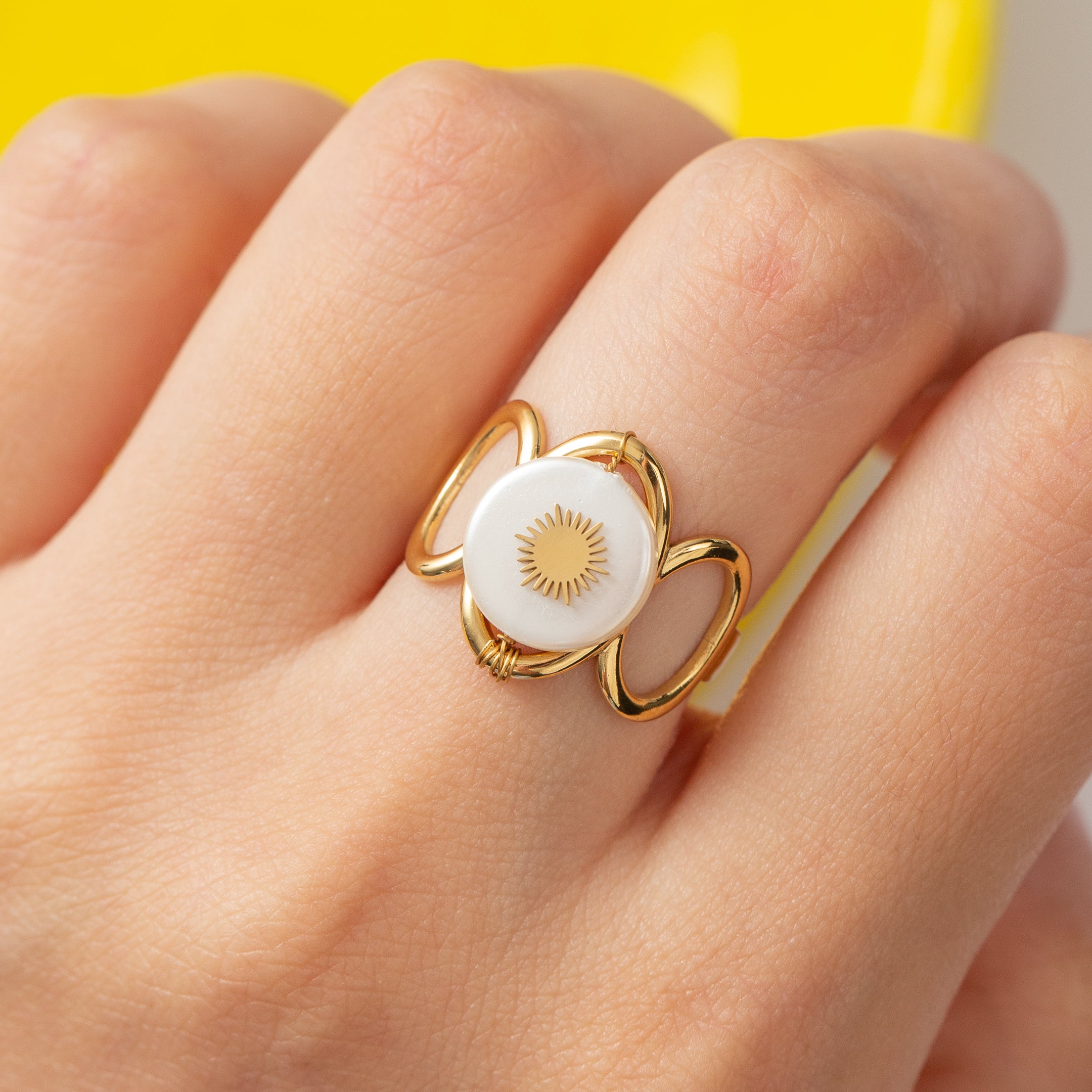 Bague en acier tendance - Taille standard