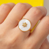 Bague en acier tendance - Taille standard