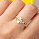 Bague en acier tendance - Taille standard