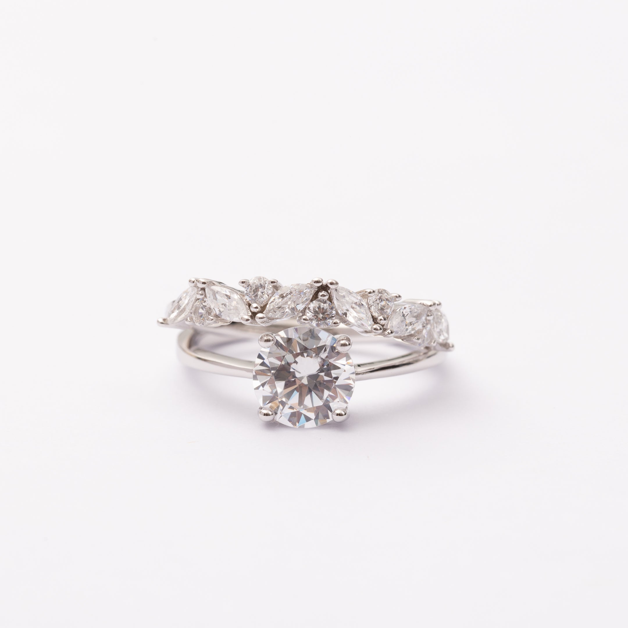 Bague Lunaire en argent rhodiée garantie