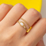 Bague en acier tendance - Taille standard