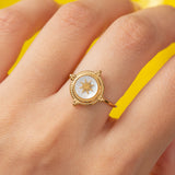 Bague en acier tendance - Taille standard