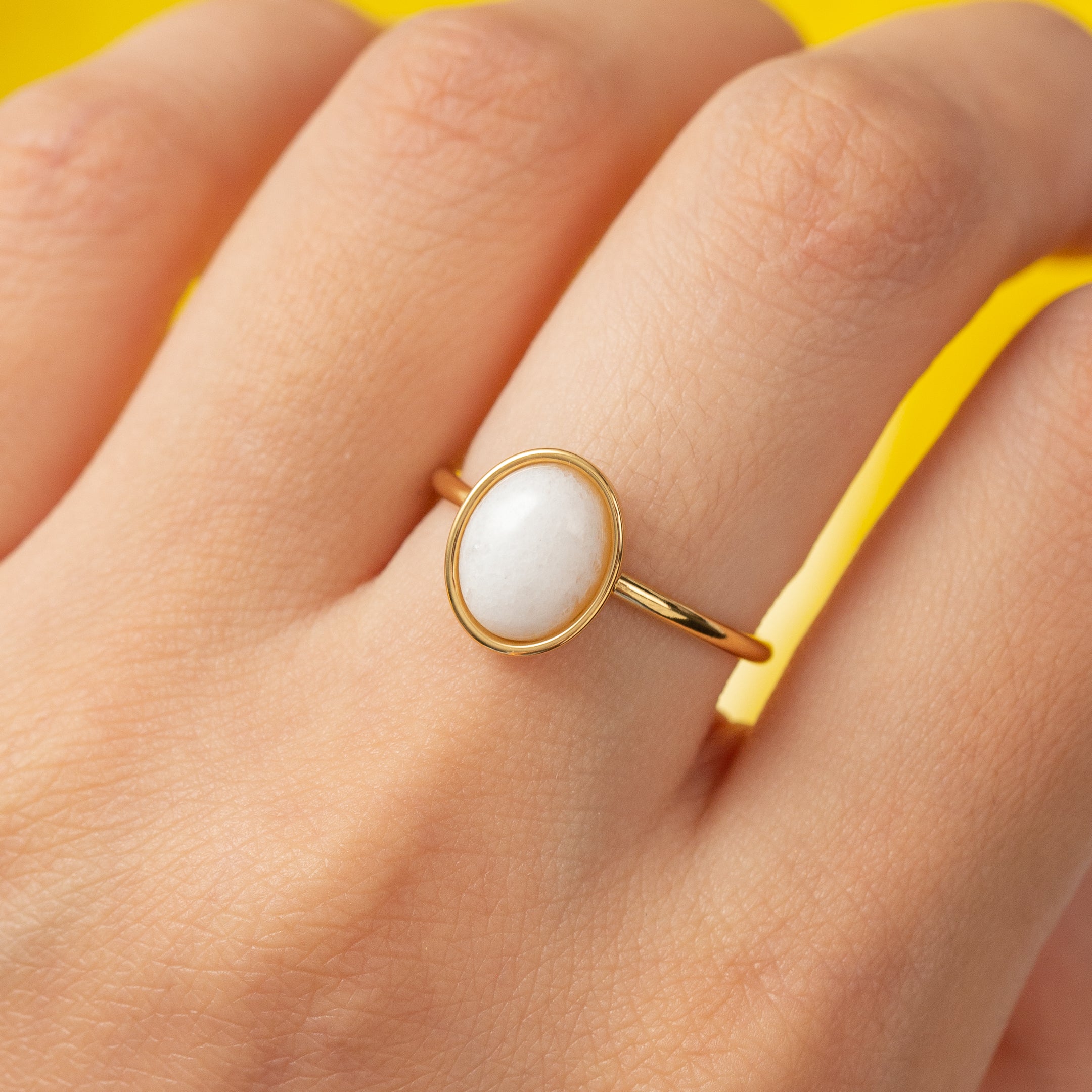 Bague en acier tendance - Taille standard