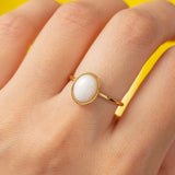 Bague en acier tendance - Taille standard