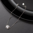 Gourmette Argent Rhodié tendance avec motif blanc