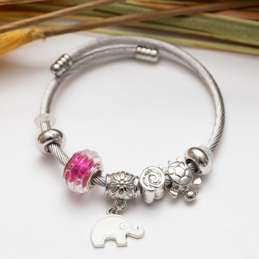 Bracelet Acier Tendance - Eléphant