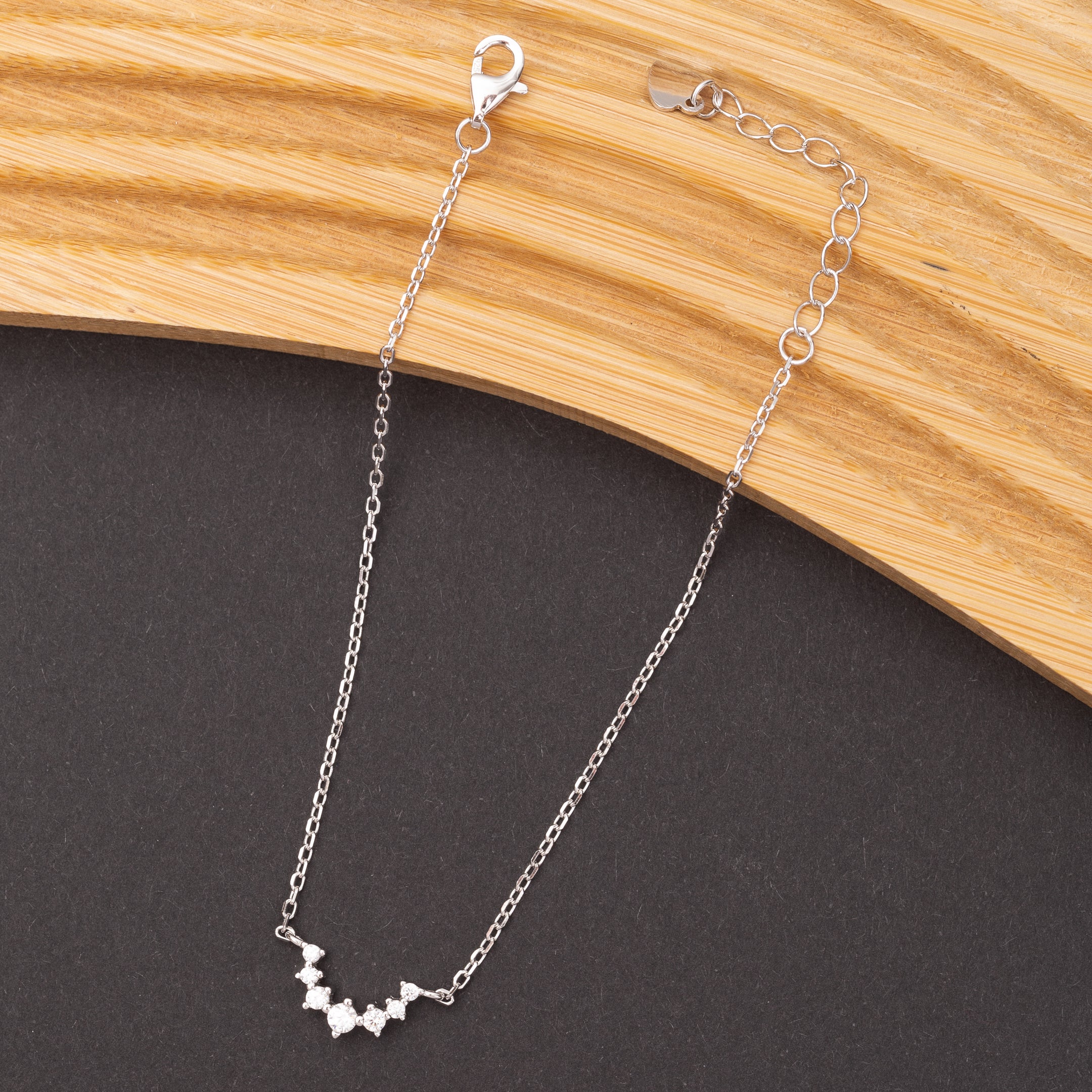 Gourmette en argent rhodié garantie