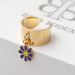 Bague Acier Tendance - Flower