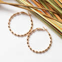 Boucles D’oreilles Créoles Femme – Plaqué Or 18K, Zirconiums Ronds – Bijou Cadeau élégant - 2