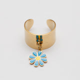 Bague Acier Tendance - Flower