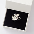 Bague Argent Rhodié garanti fleur papillon de nacre soldeargent - 40%